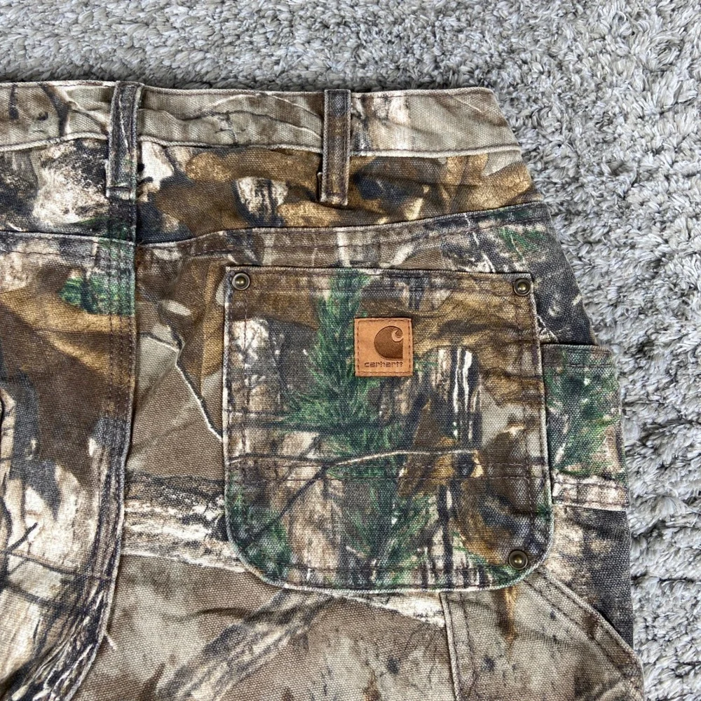 Vintage Carhartt Double Knee Realtree Camo Pant M 30x32 Brown Relaxed 101821-977